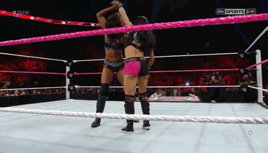 Alicia Faaaaaawks performing a Northern Lights Suplex on AJ Lee. : r/SquaredCircle