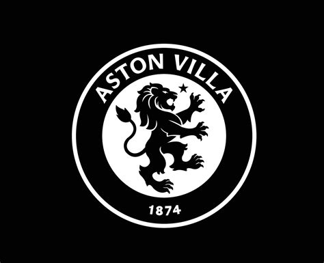 Aston Villa Club Logo Symbol White Premier League Football Abstract Design Vector Illustration ...