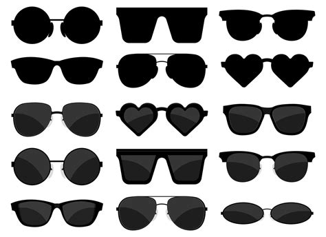 Sunglasses set vector design illustration set isolated on white ...