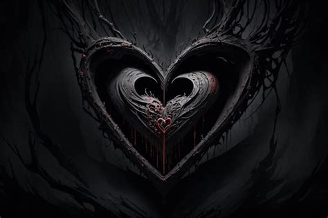 Premium AI Image | art of a dark heart