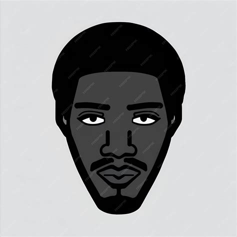 Premium Vector | Black skin man face head icon vector illustration