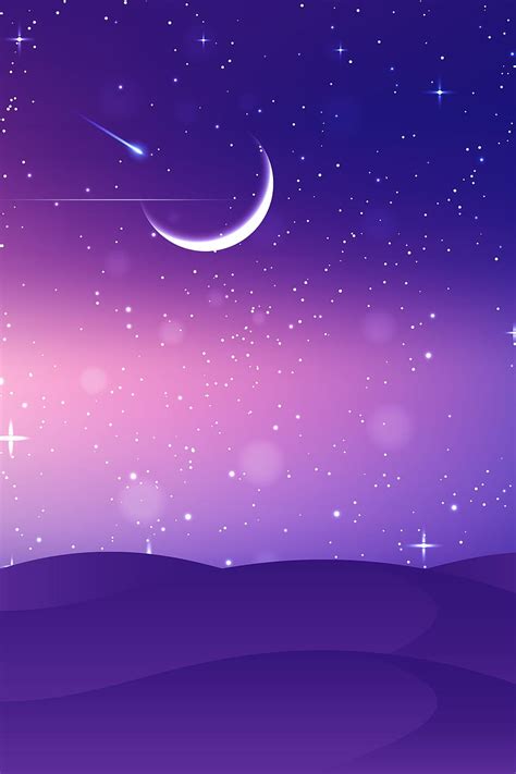 Purple Moon and Stars, purple aesthetic night sky HD phone wallpaper | Pxfuel