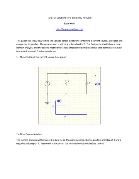 RC Circuit Analysis