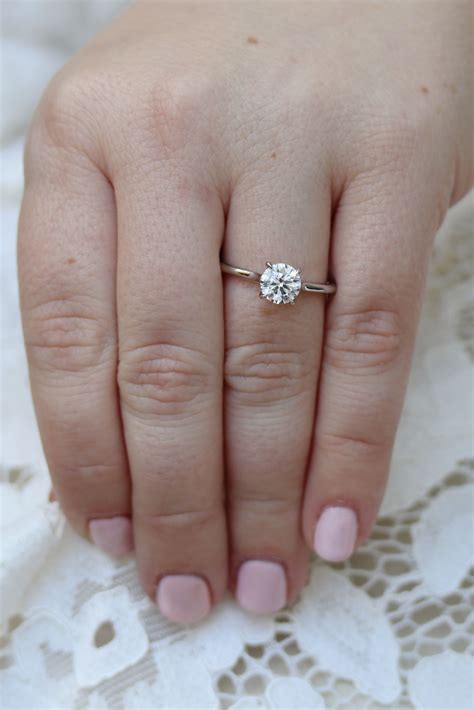 Solitaire lab grown diamond engagement ring. The Petite Trellis Solitaire: Our most popular sett ...