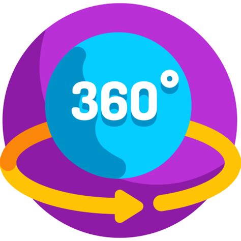Icono de 360 grados Detailed Flat Circular Flat