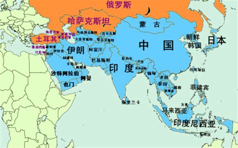 亚洲地图 - 亚洲地图高清版 - 亚洲地图中文版