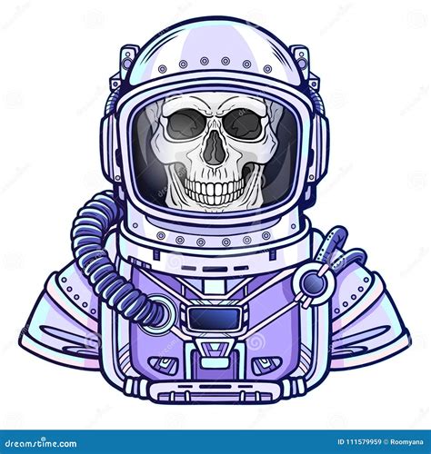 Animation Astronaut Skeleton in a Space Suit. Stock Vector ...