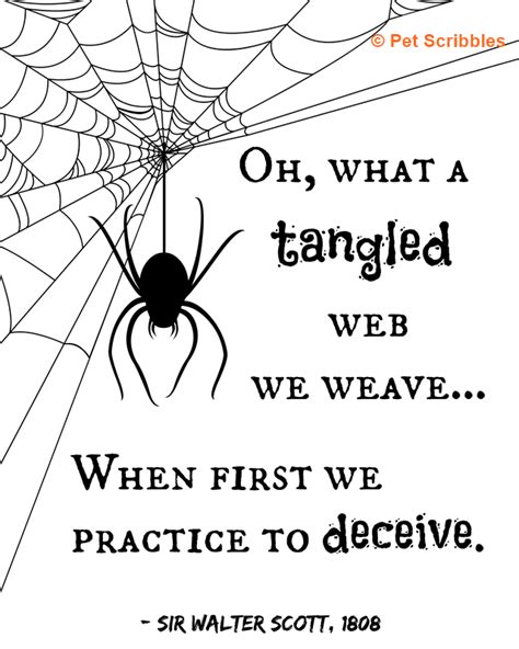 What a tangled web we weave! Halloween printable - Garden Sanity by Pet Scribbles