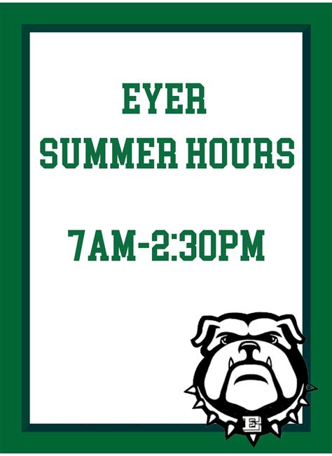 Eyer 23′ Summer Office Hours – Eyer Middle School