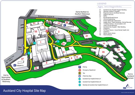 Auckland City Hospital Site Map L EGE N D Building Name of Department ...