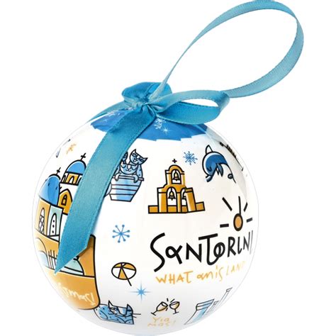 Santorini Christmas tree ornament ball – Santorini.net