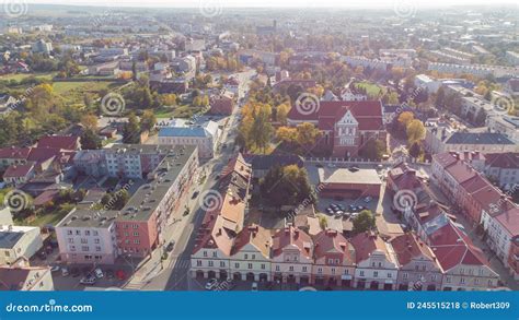 Aerial View on Lomza City Center Editorial Stock Photo - Image of ...