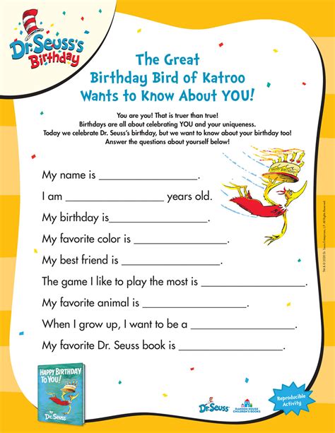 Dr. Seuss Printables and Activities | Brightly