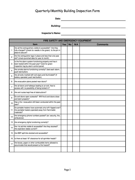 Building Inspection Checklist Pdf - Fill Online, Printable, Fillable, Blank | pdfFiller