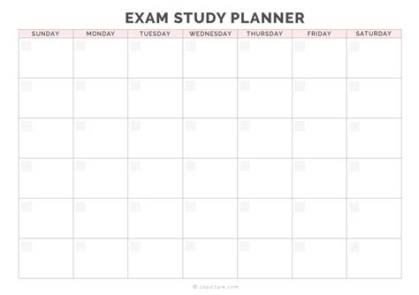 Japalture | Study schedule template, Study planner printable, Study timetable template