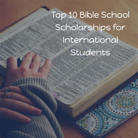 Top 10 Bible School Scholarships for International Students ...