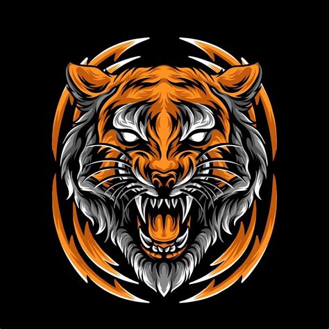 Tiger Head Illustration 3408447 Vector Art at Vecteezy