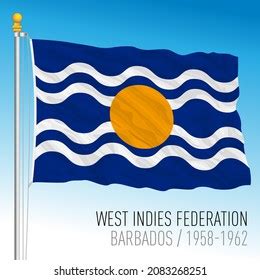 West Indies Federation Historical Flag Barbados Stock Vector (Royalty ...