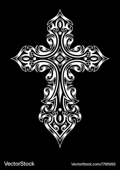 Gothic cross Royalty Free Vector Image - VectorStock