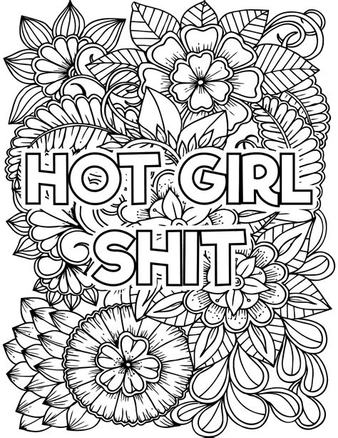 Adult Curse Words Coloring Page - Free Printable Coloring Pages