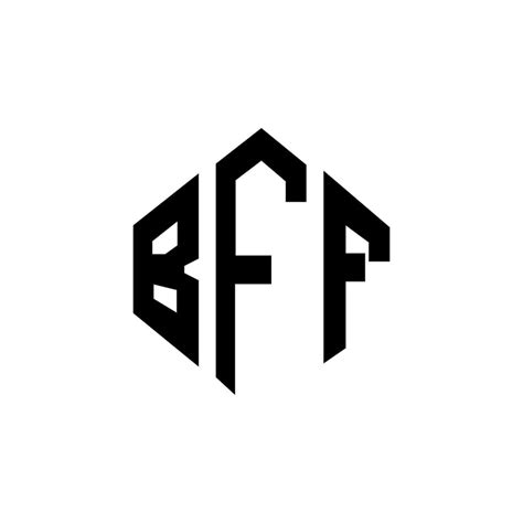 BFF letter logo design with polygon shape. BFF polygon and cube shape ...