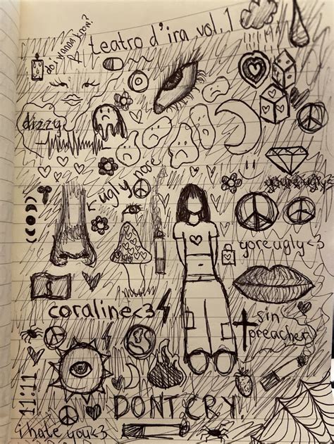 notebook drawing ideas | Grunge art, Indie drawings, Psychedelic drawings