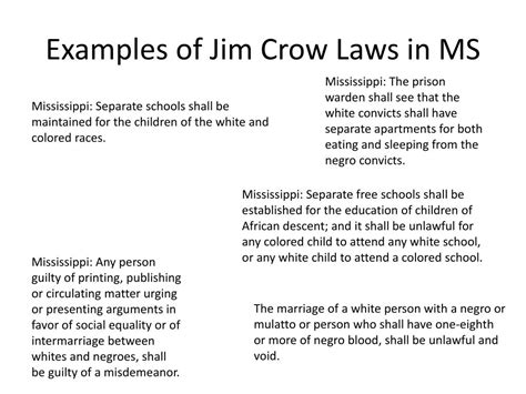 PPT - Jim Crow Laws PowerPoint Presentation, free download - ID:2294812