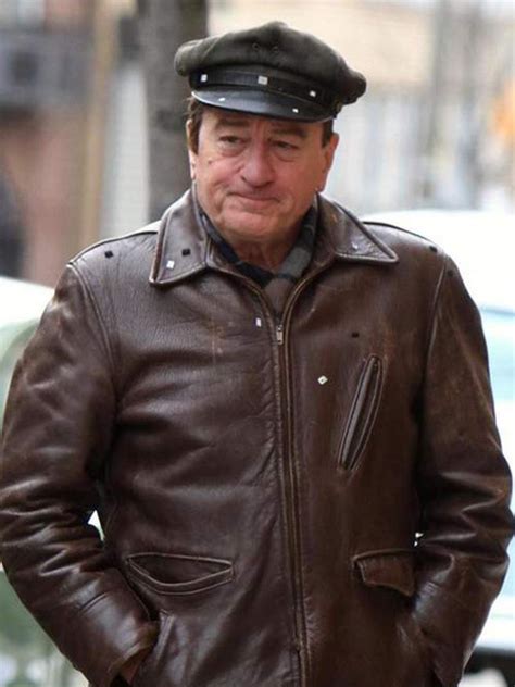 The Irishman Robert De Niro Brown Leather Jacket - Just American Jackets