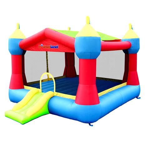 Bounceland Inflatable Party Castle Bounce House Bouncer, 16 ft L x 13 ft W x 10.3 ft H ...