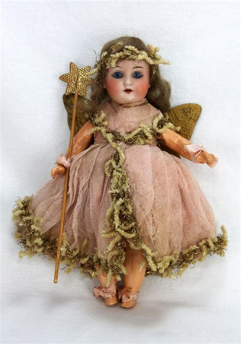 Antique German Bisque Christmas Fairy Doll ca1900 | Antike puppen, Weihnachtsschmuck und ...