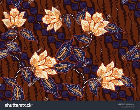 Indonesian Batik Motifs Very Distinctive Patterns Stock Vector (Royalty ...