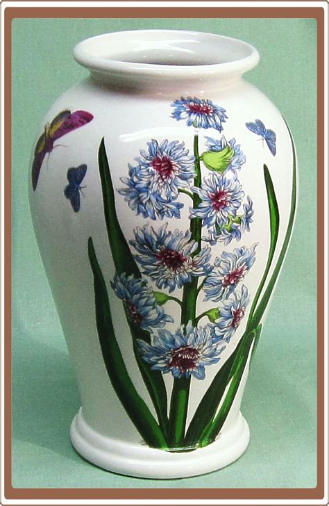 Vintage Portmeirion Botanic Garden Vase Blue Flowers and Butterflies ...