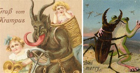 57 Victorian Christmas Cards That Are As Creepy As Those Times ...