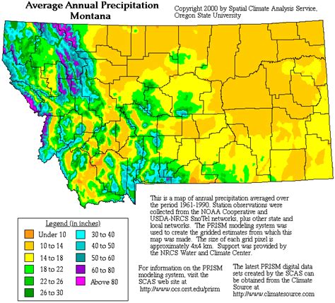 Montana Precipitation Map