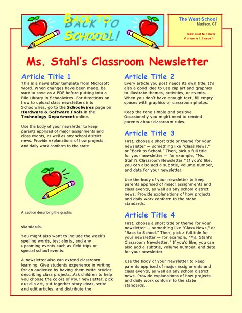 30 Editable Classroom Newsletter Templates (Weekly / Monthly)