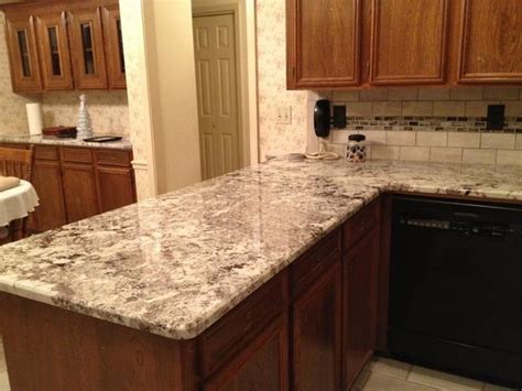 3cm Alaska White granite with tile back splash