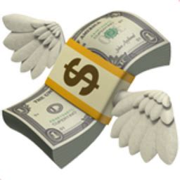 Money with Wings Emoji (U+1F4B8)