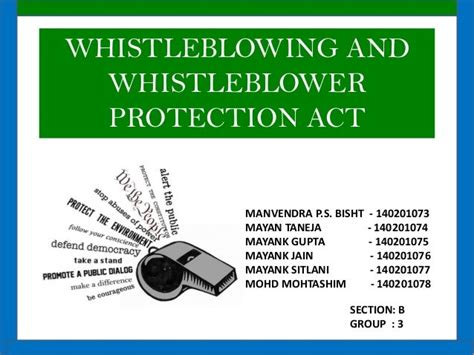 Whistleblowing and Whistleblower Protection Act