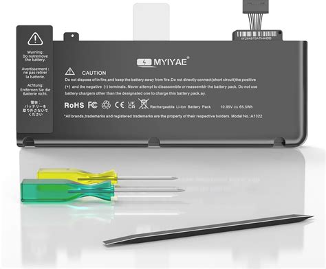 Amazon.com: MYIYAE A1278 A1322 Battery Replacement, for MacBook Pro 13 inch Mid 2012 2010 2009 ...