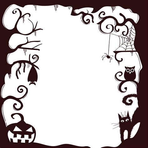 Halloween Borders - 15 Free PDF Printables | Printablee