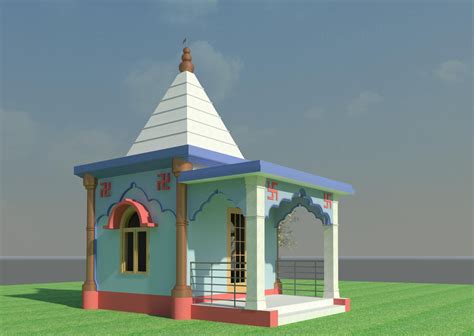 Hindu Temple Design 3d