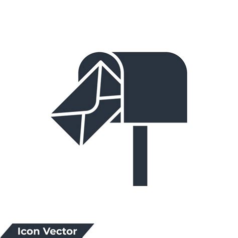 Mail box icon logo vector illustration. Postal box symbol template for ...