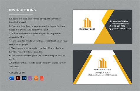 Industrial Design Business Card Template in Illustrator, SVG, PNG, PSD, PDF, Word - Download ...