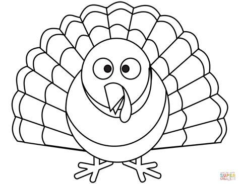 Cartoon Turkey coloring page | Free Printable Coloring Pages