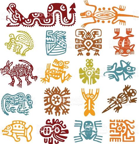 Set - mexican symbols | Símbolos aztecas, Símbolos mayas, Simbolos mexicanos