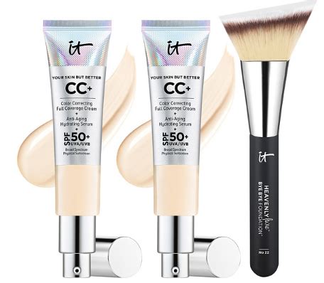 IT Cosmetics CC Cream - 2 Tubes + Brush Only $49.98 + Free Shipping!