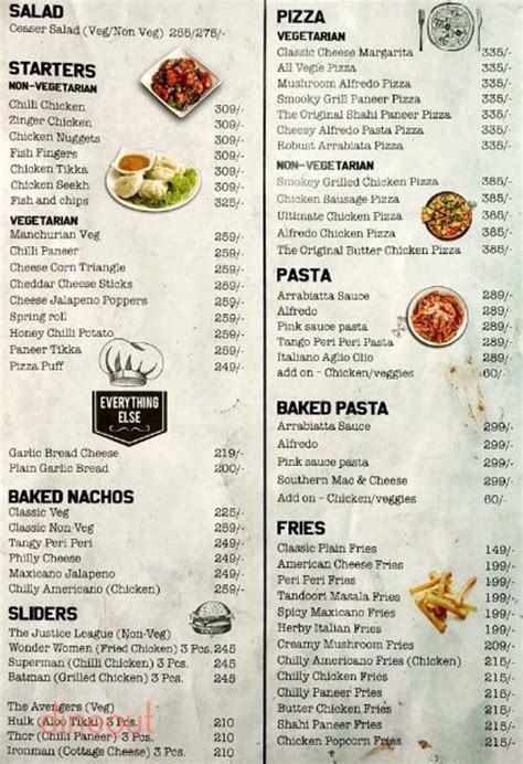 Menu of Cafe Hawkers, Connaught Place, Delhi | Dineout