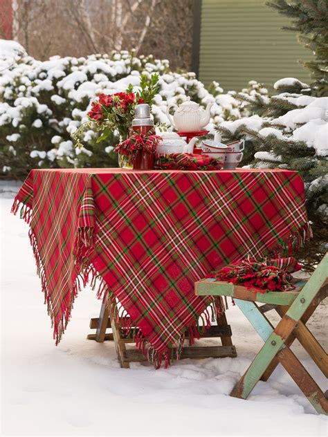 Christmas Plaid Tablecloth | Linens & Kitchen, Tablecloths :Beautiful Designs by April Cornell