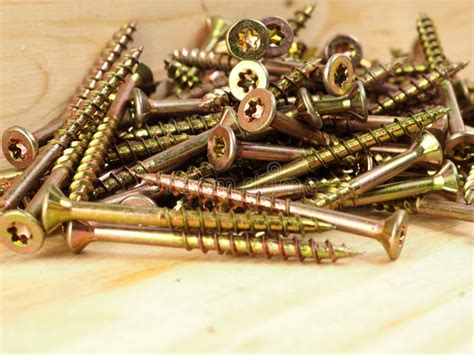 Construction screws stock image. Image of yellow, together - 158105689