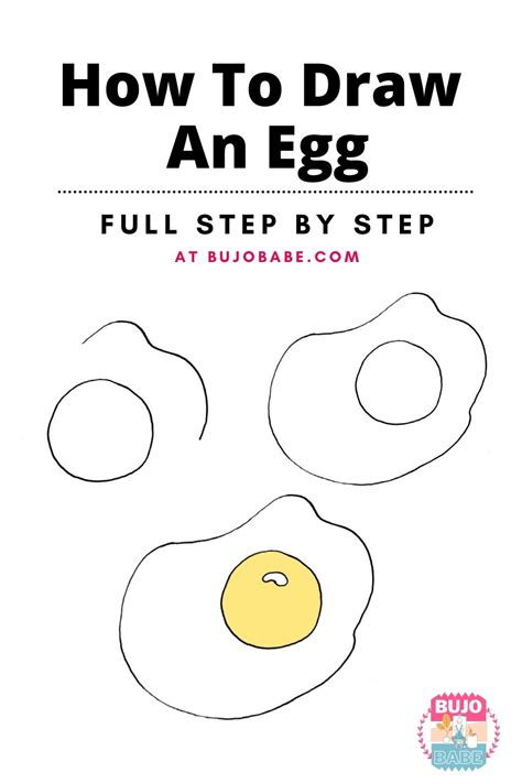 How To Draw An Egg (4 Quick And Easy Steps) - Bujo Babe